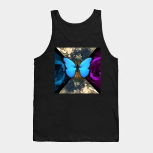 Blue Butterfly Tank Top